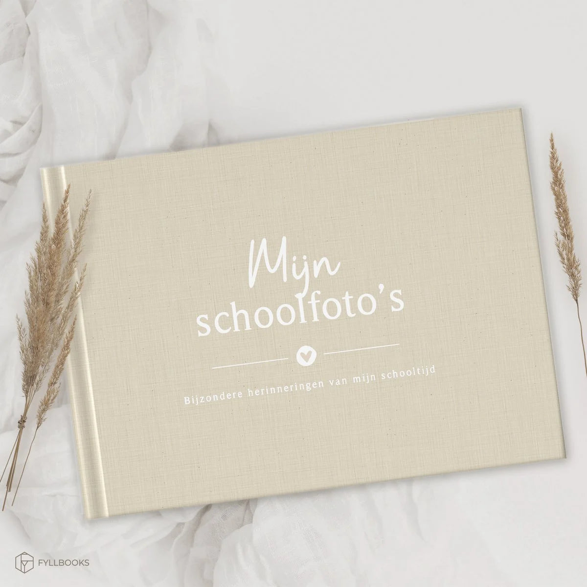 Invulboek 'Mijn Schoolfoto's' - Beige Linnen