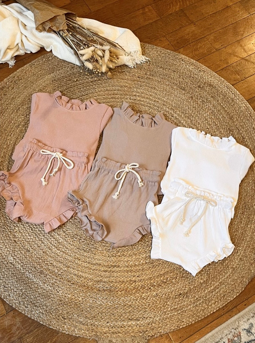 Babysetje Pink - Romper & Broekje