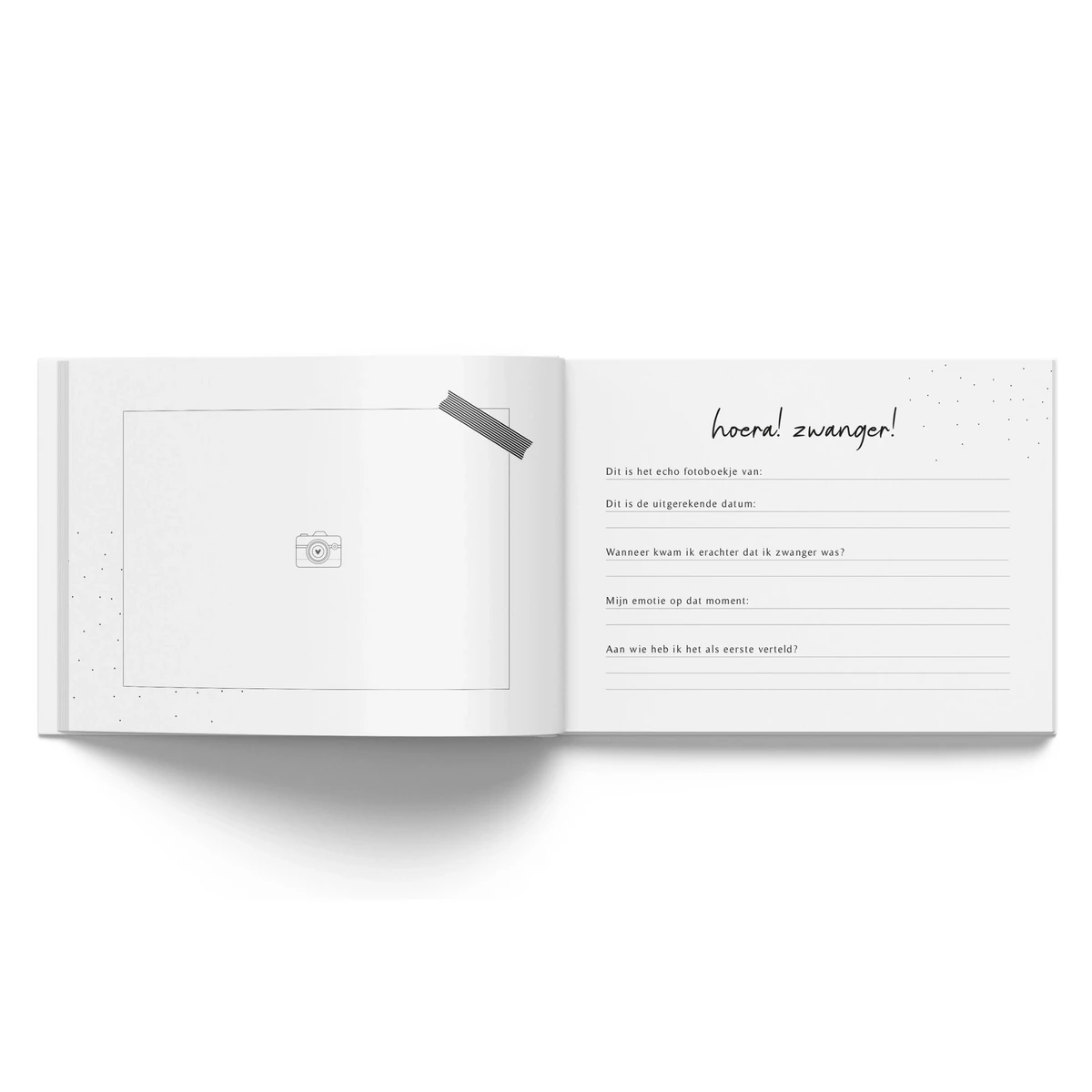 Invulboek / Bewaarbundel 'Echofoto's' - Beige Linnen