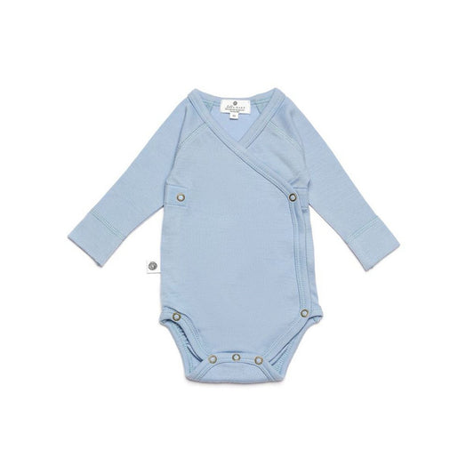 Merino wollen Overslagromper | Blue Fog