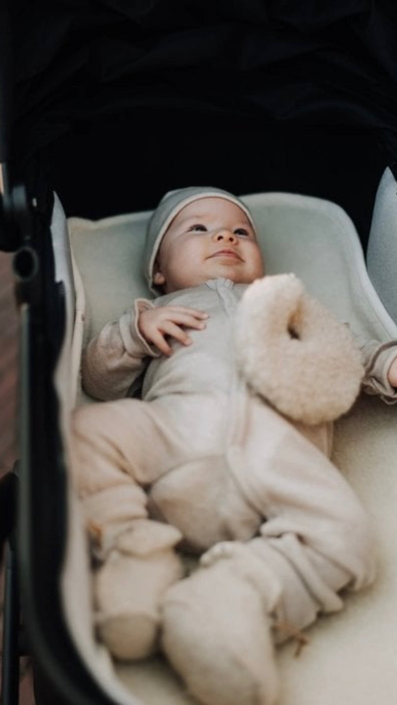 Onderlegger Wieg/Kinderwagen Merino Wol - Beige