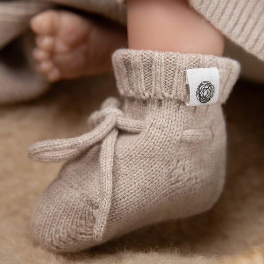 100% Merino Wollen sokjes - Beige