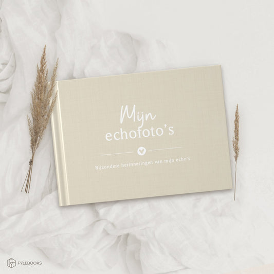 Invulboek / Bewaarbundel 'Echofoto's' - Beige Linnen