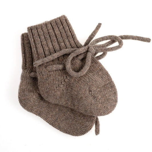 Baby Sokjes van 100% Merino Wollen - Bruin