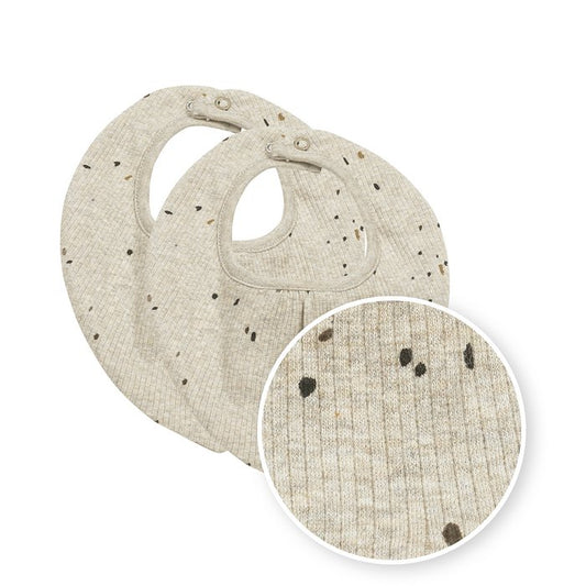 Meyco Baby Rib Mini Spot Bandana Slabbetjes – 2-Pack