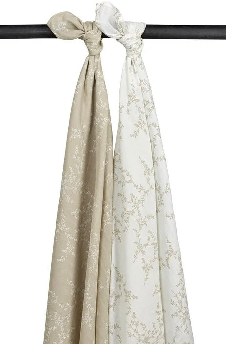 Hydrofiele Doeken 120x120cm Branches Sand – 2-Pack