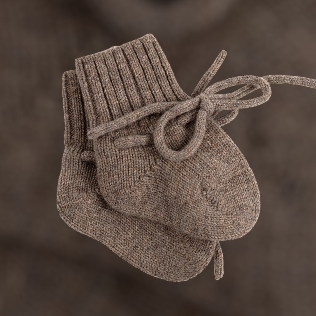 100% Merino Wollen sokjes - Bruin