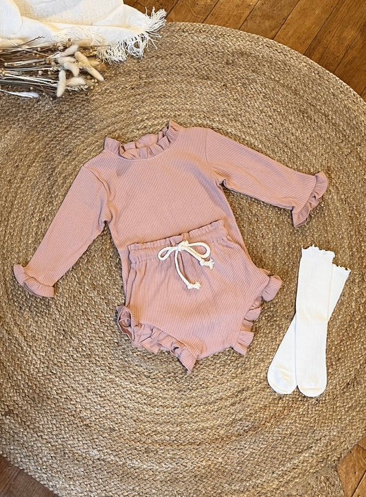 Babysetje Pink - Romper & Broekje